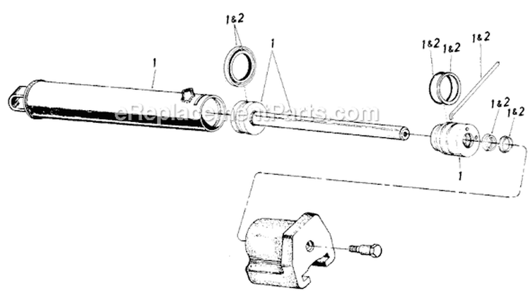 Page B Diagram and Parts List for 642-014 1987 MTD Log Splitter