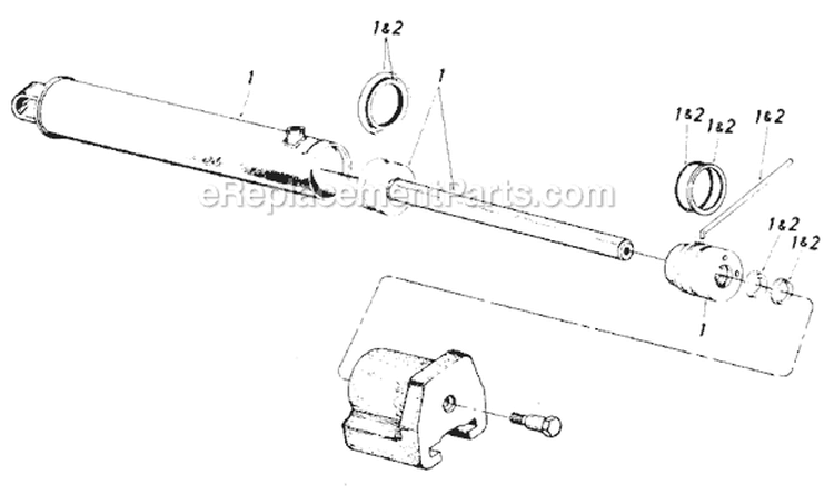 Page B Diagram and Parts List for 642-092 1988 MTD Log Splitter