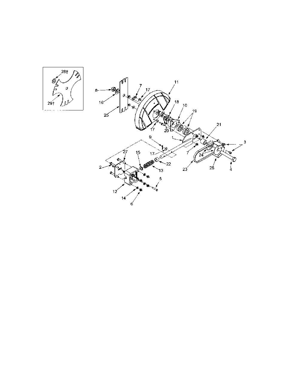 Spindle assembly - 520 Diagram and Parts List for 520-EDGER  MTD Edger