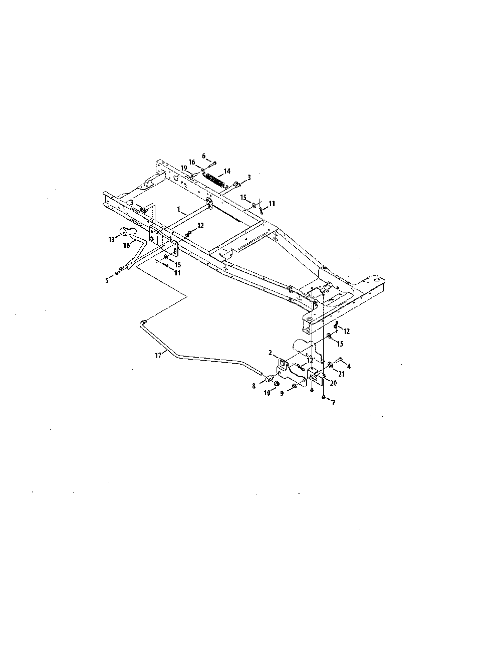 Lift assembly Diagram and Parts List for 13A726JD299  MTD Lawn Tractor