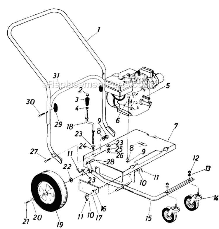 Page A Diagram and Parts List for 692 1987 MTD Leaf Blower / Vacuum