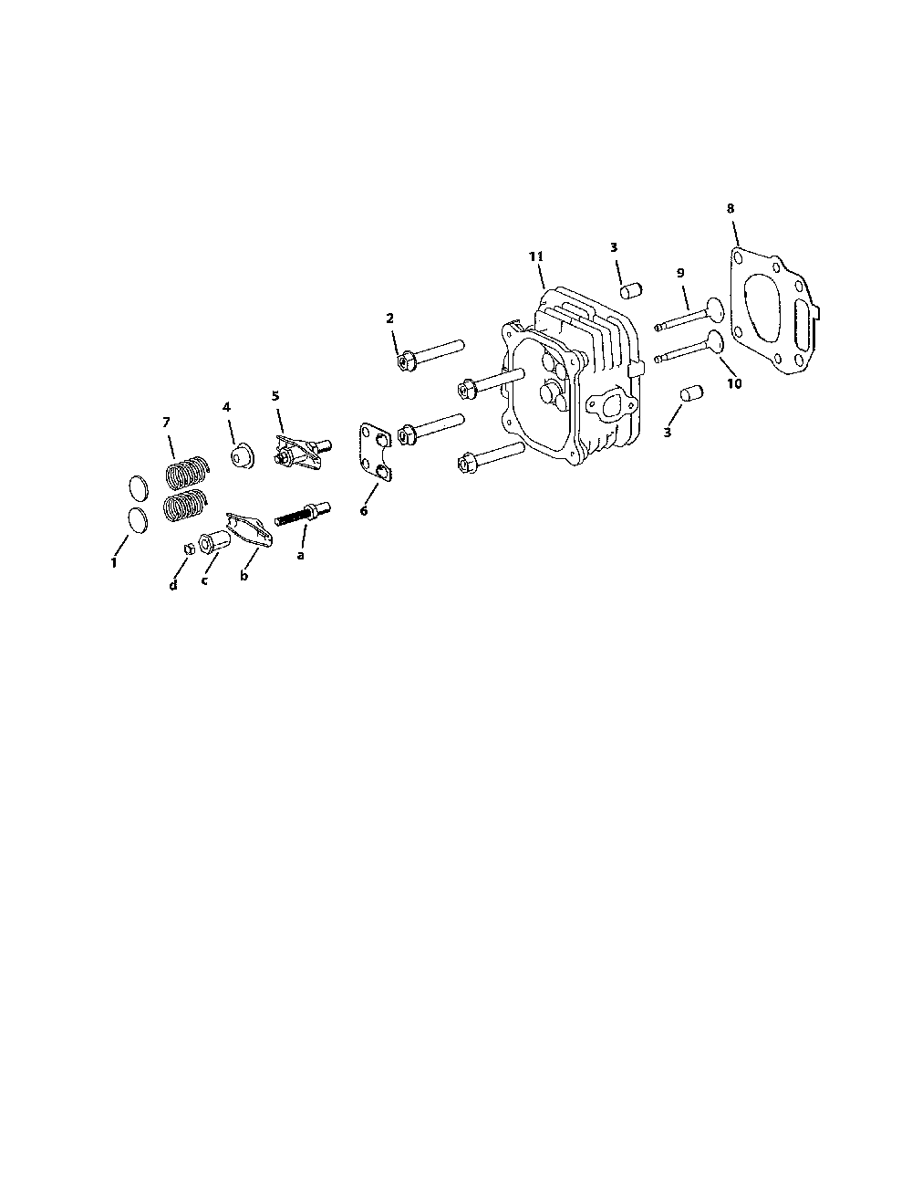 651-05162 cylinder head Diagram and Parts List for 11A-B2SD799  MTD Lawn Mower