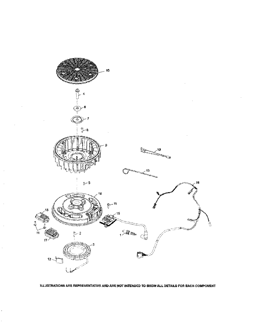 Ignition/charging Diagram and Parts List for 17BSDALC099  MTD Lawn Tractor