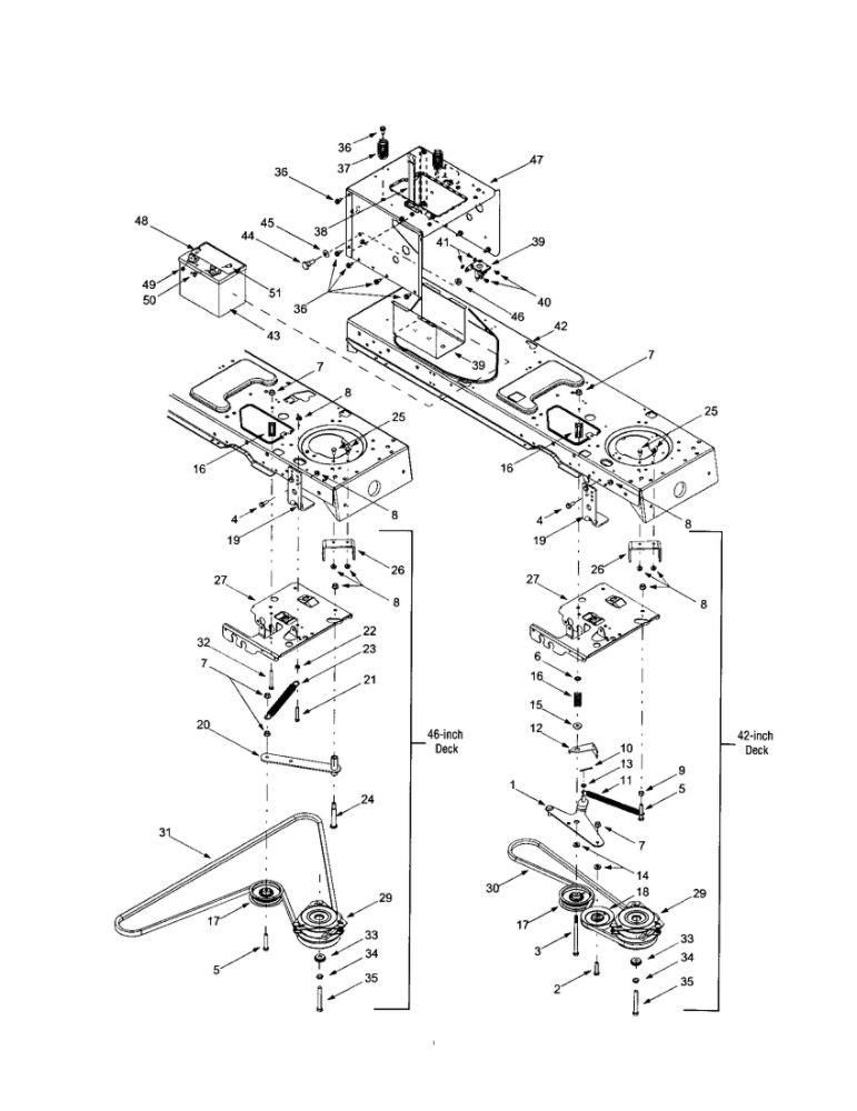 Frame With Electric Pto Diagram and Parts List for 608  MTD Lawn Tractor