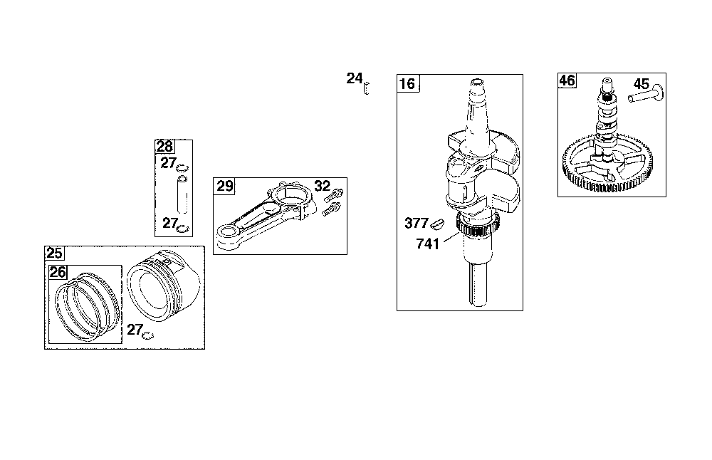 Crankshaft Diagram and Parts List for 17ADFACQ093  MTD Lawn Mower