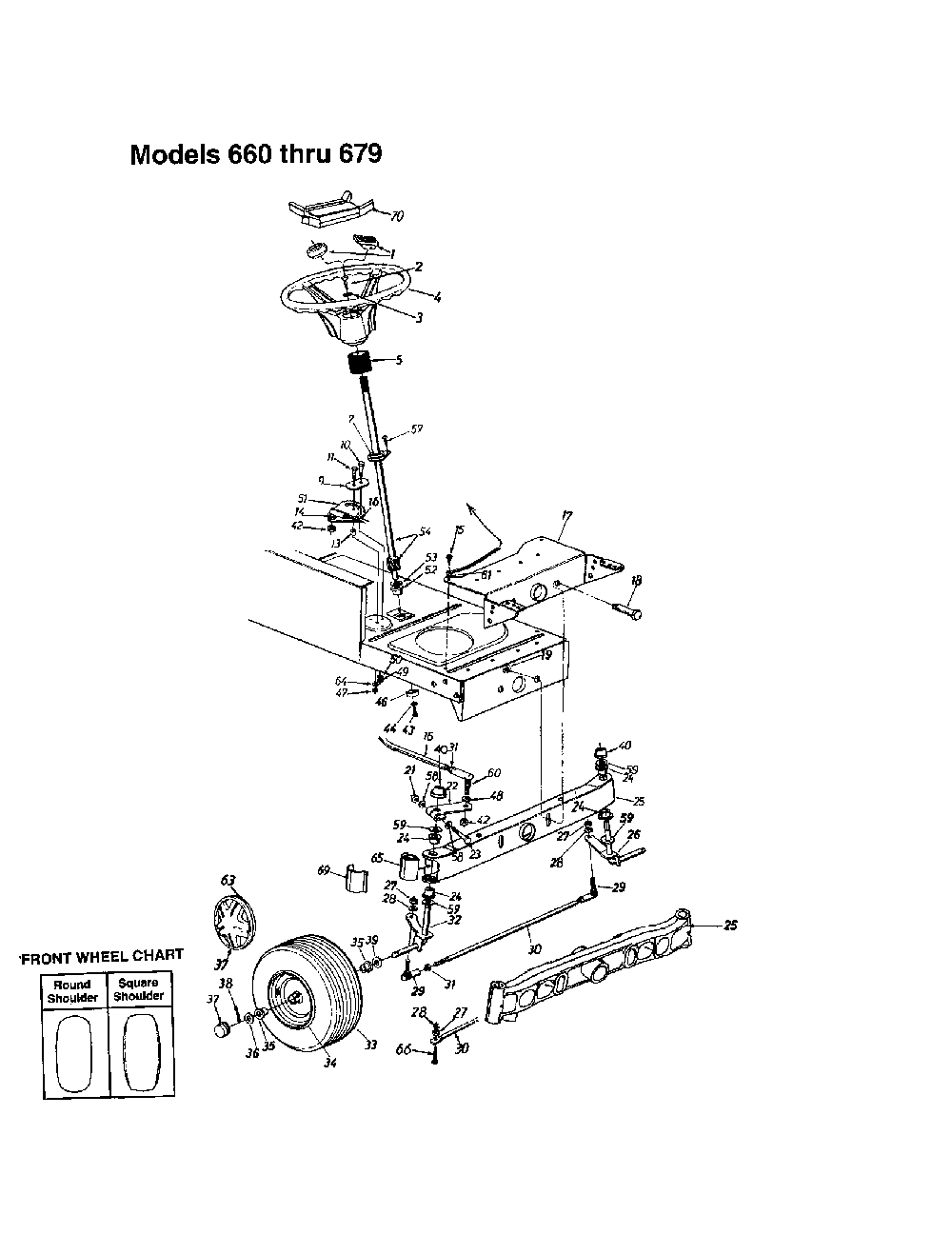 Steering Diagram and Parts List for 13AQ675G062  MTD Lawn Tractor