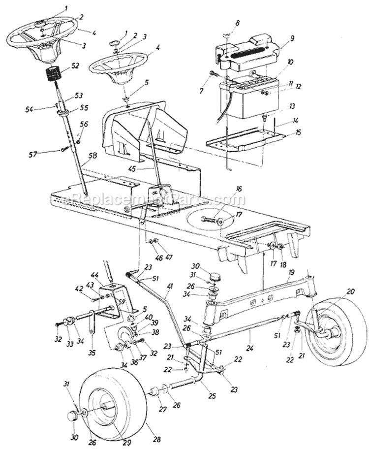 Page I Diagram and Parts List for 752-023 1988 MTD Lawn Tractor