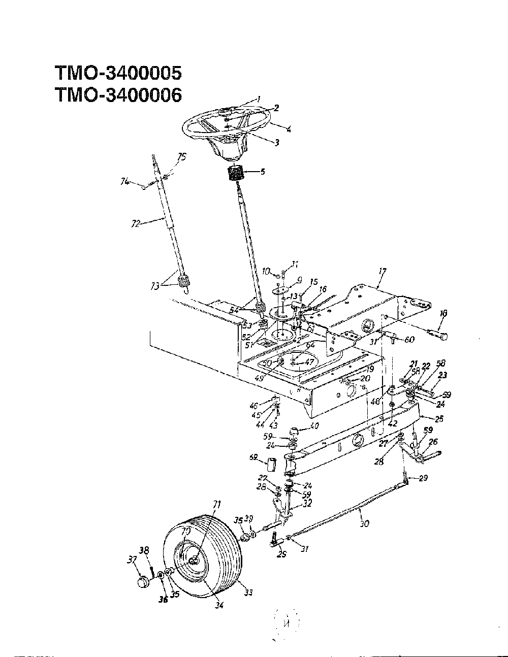 18hp 42"/46" lawn tractor page 3 Diagram and Parts List for 3400005  MTD Lawn Tractor
