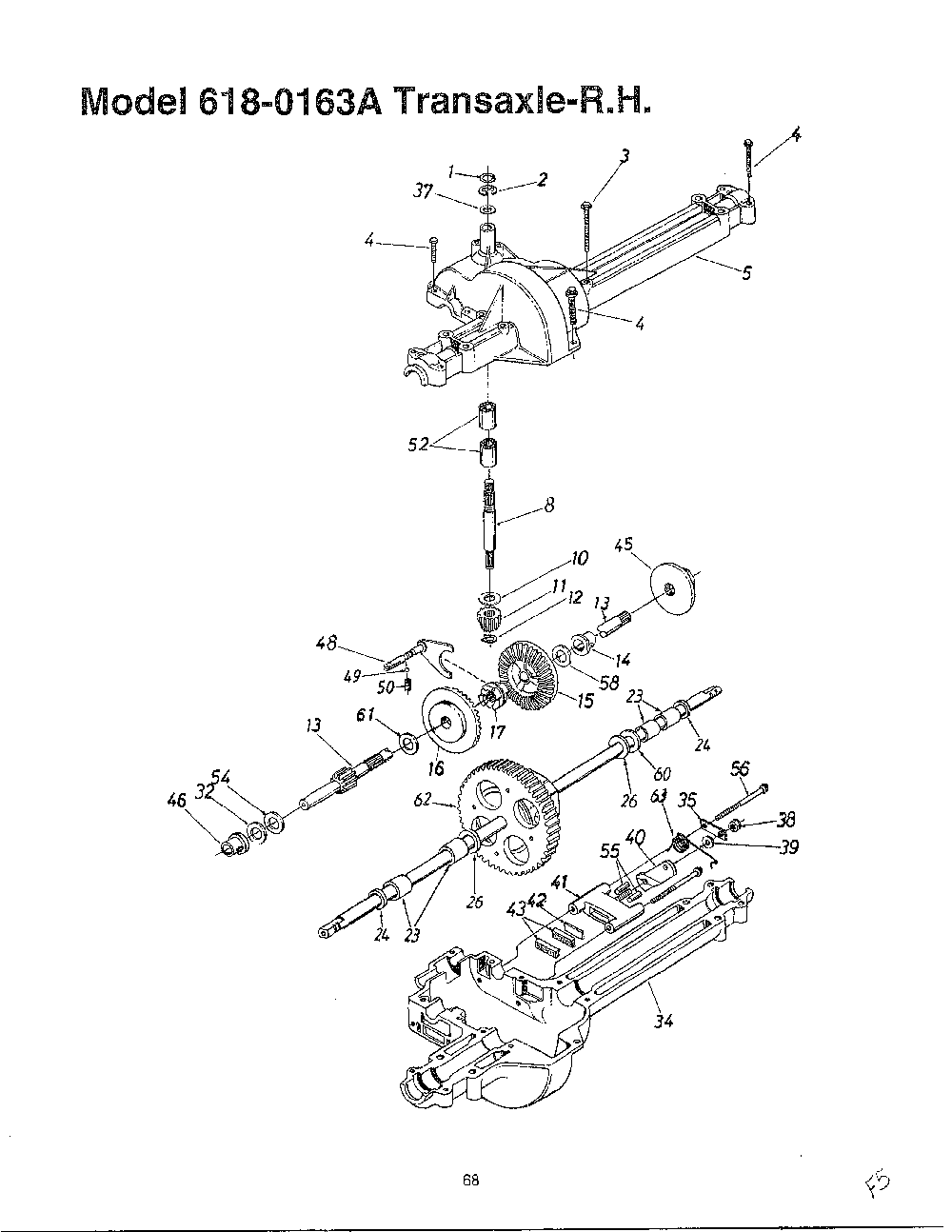 Transaxle-rh Diagram and Parts List for SKU3104600  MTD Lawn Tractor