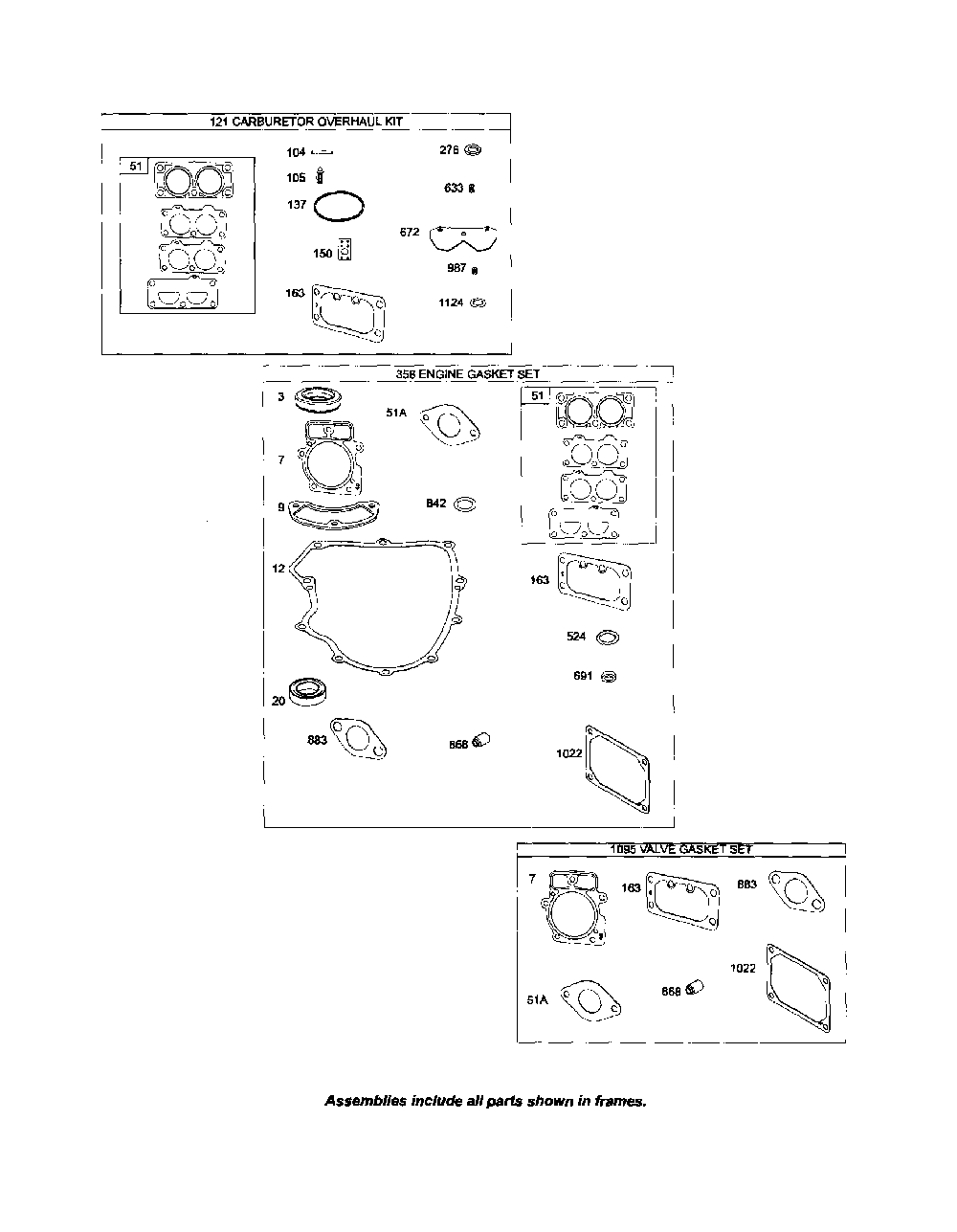 Gasket sets Diagram and Parts List for PGT9500  MTD Lawn Tractor