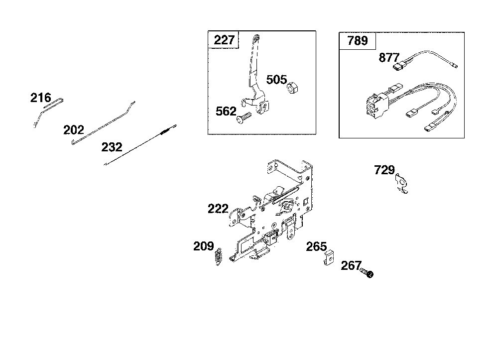 Controls Diagram and Parts List for 13AN77XS093  MTD Lawn Tractor