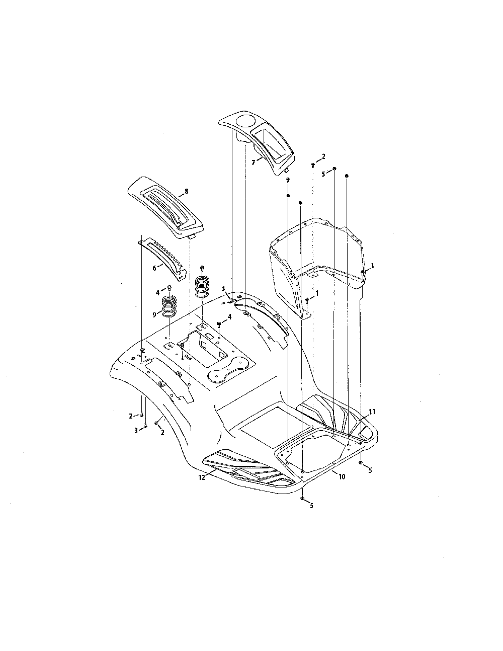 Fender/manual pto Diagram and Parts List for 13AJA1ZS099  MTD Lawn Tractor