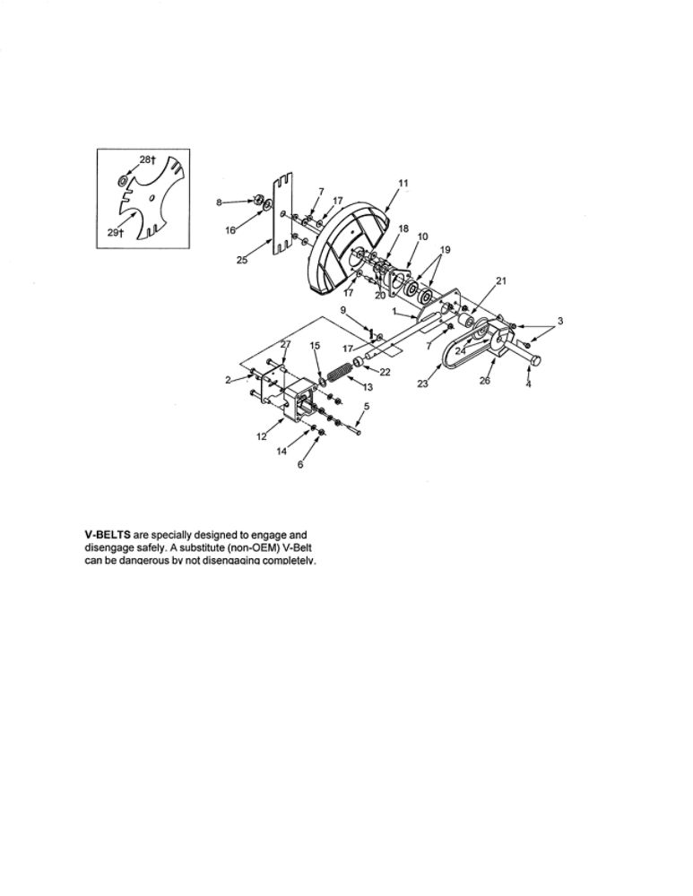 Spindle Assembly Diagram and Parts List for 25A-520A700  MTD Edger