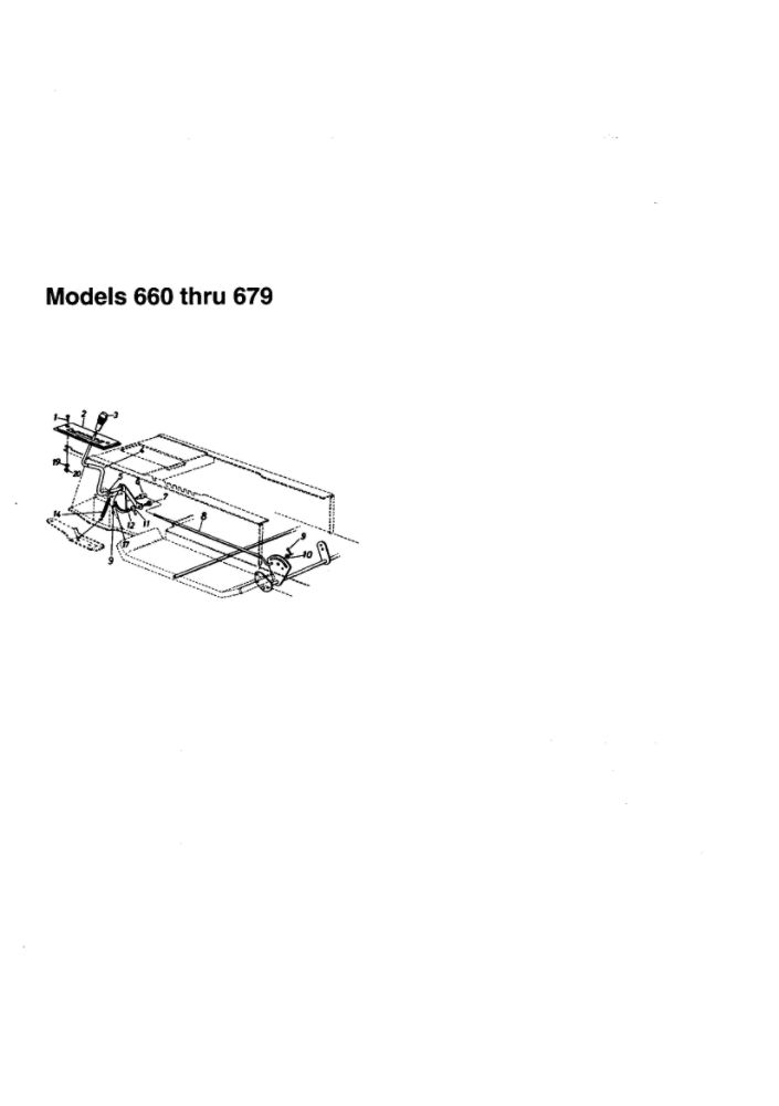 7-Speed Selector Diagram and Parts List for 679  MTD Lawn Tractor