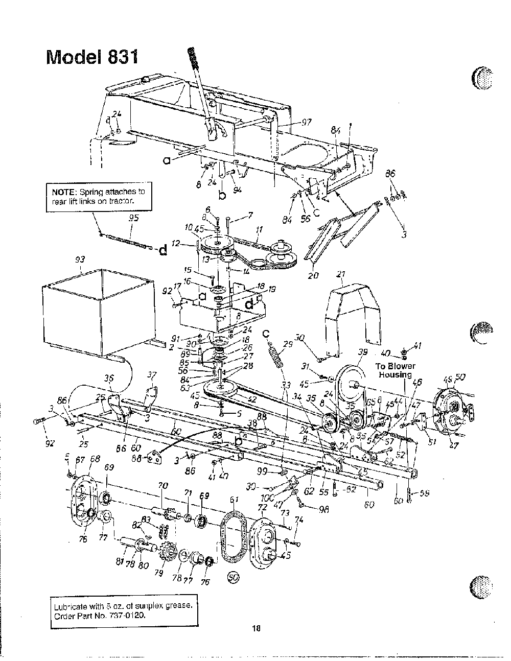 31" dump sweeper page 3 Diagram and Parts List for TMO-190-831-000  MTD Snow Blower