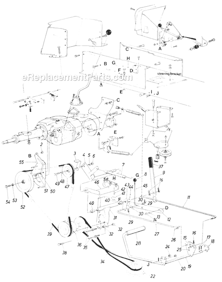 Page D Diagram and Parts List for 813-033 1987 MTD Lawn Tractor
