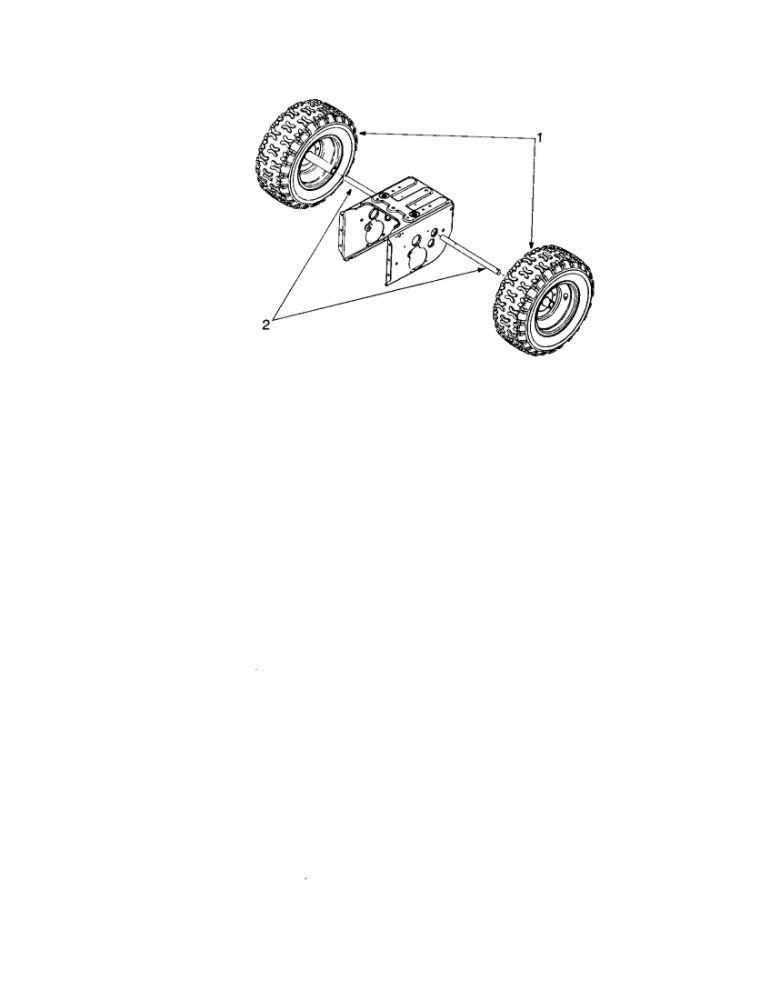 Wheel And Axle Assembly Diagram and Parts List for 553  MTD Snow Blower