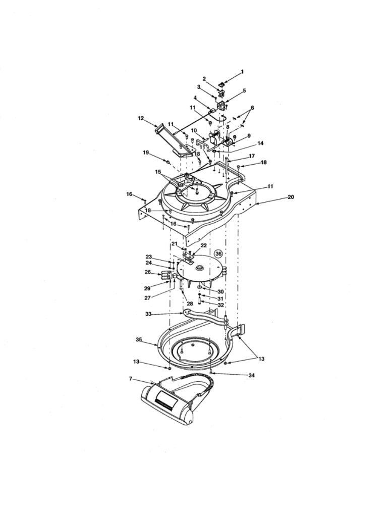 Deck/Impeller/Nozzle Diagram and Parts List for 24A-021H700  MTD Chipper Shredder