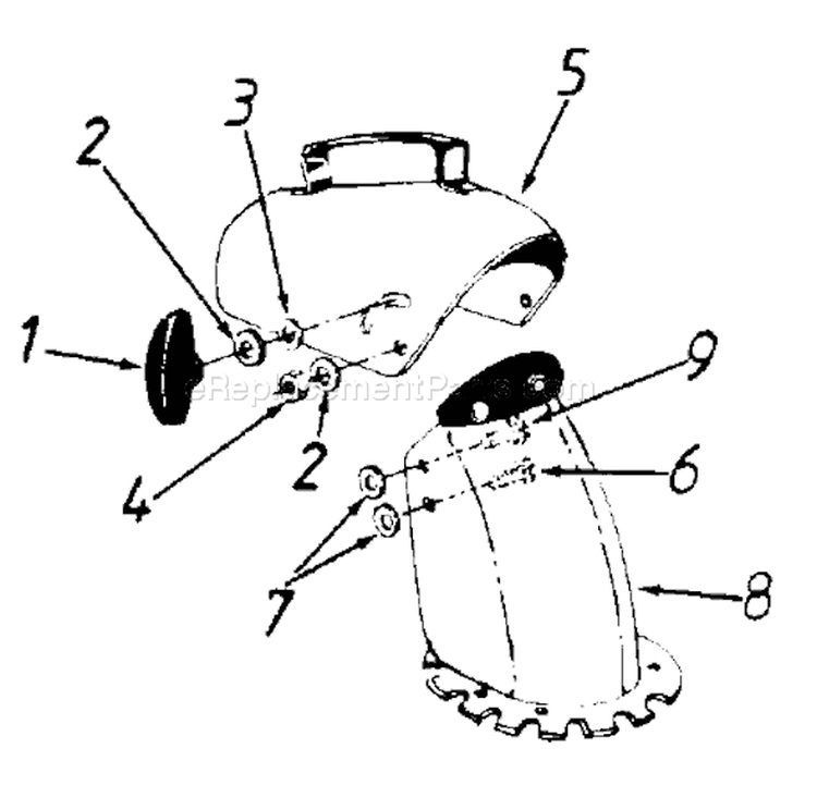 Page E Diagram and Parts List for 850-105 1988 MTD Snow Blower