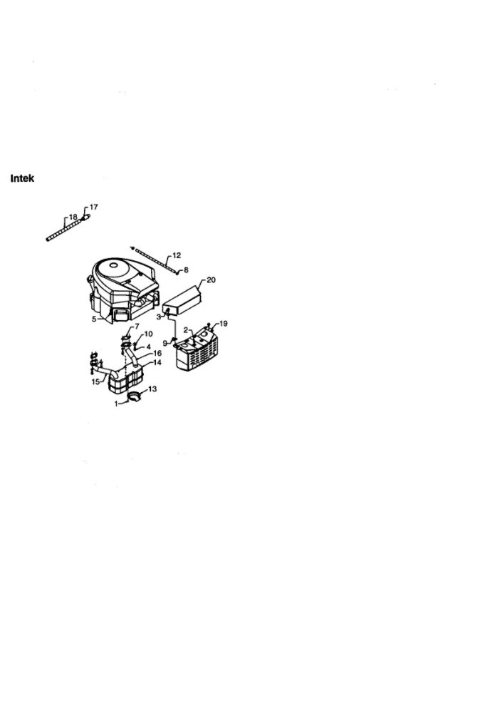 Intek 1 Diagram and Parts List for 667  MTD Lawn Tractor