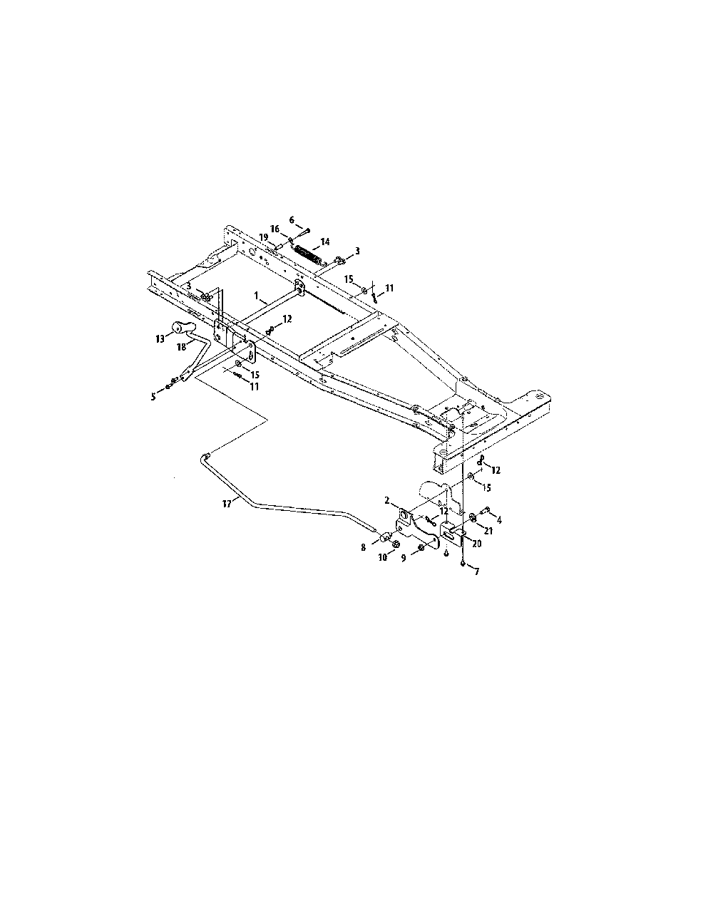 Lift assembly Diagram and Parts List for 13B226JD299  MTD Lawn Mower
