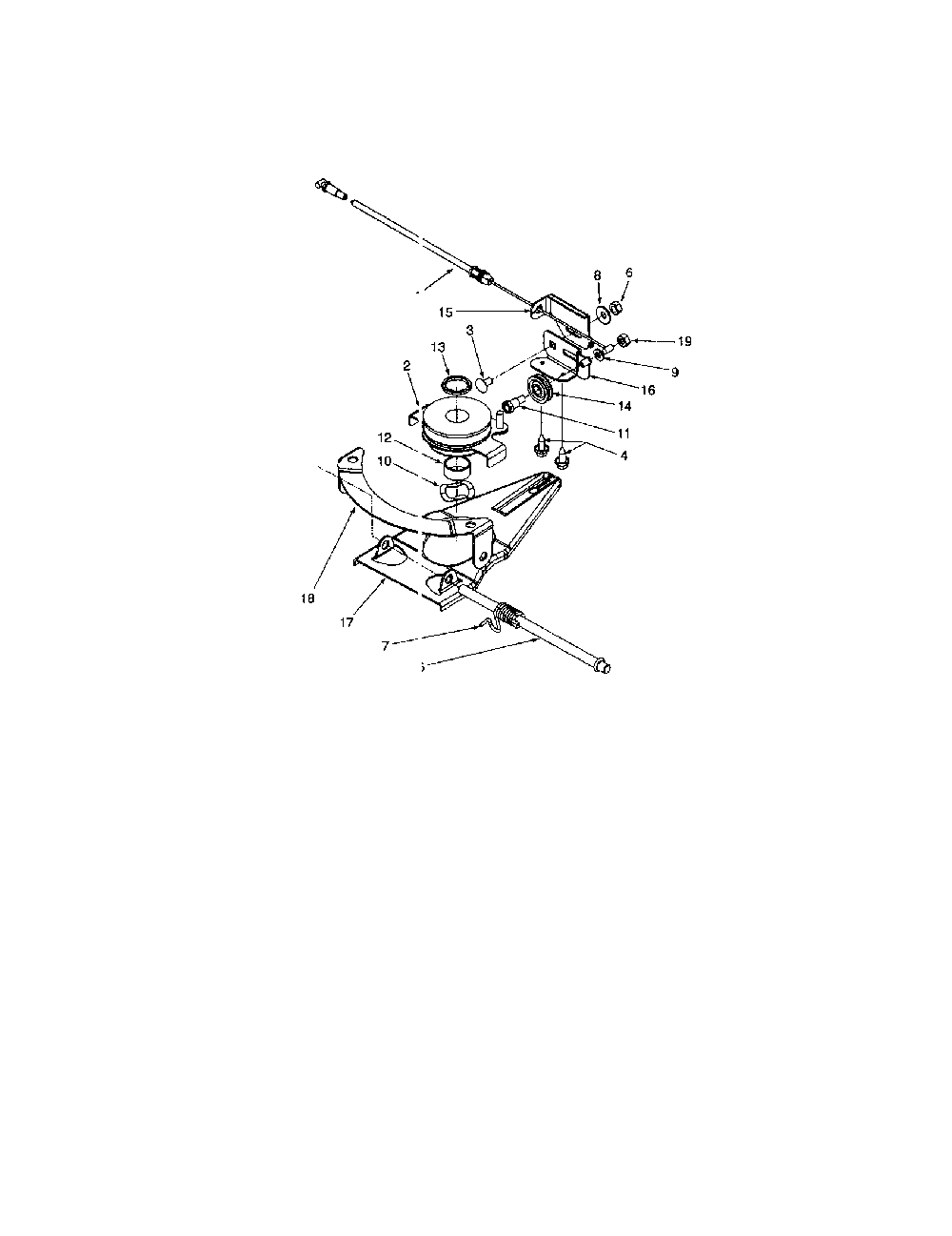 Pulley assembly Diagram and Parts List for 970-979  MTD Lawn Mower