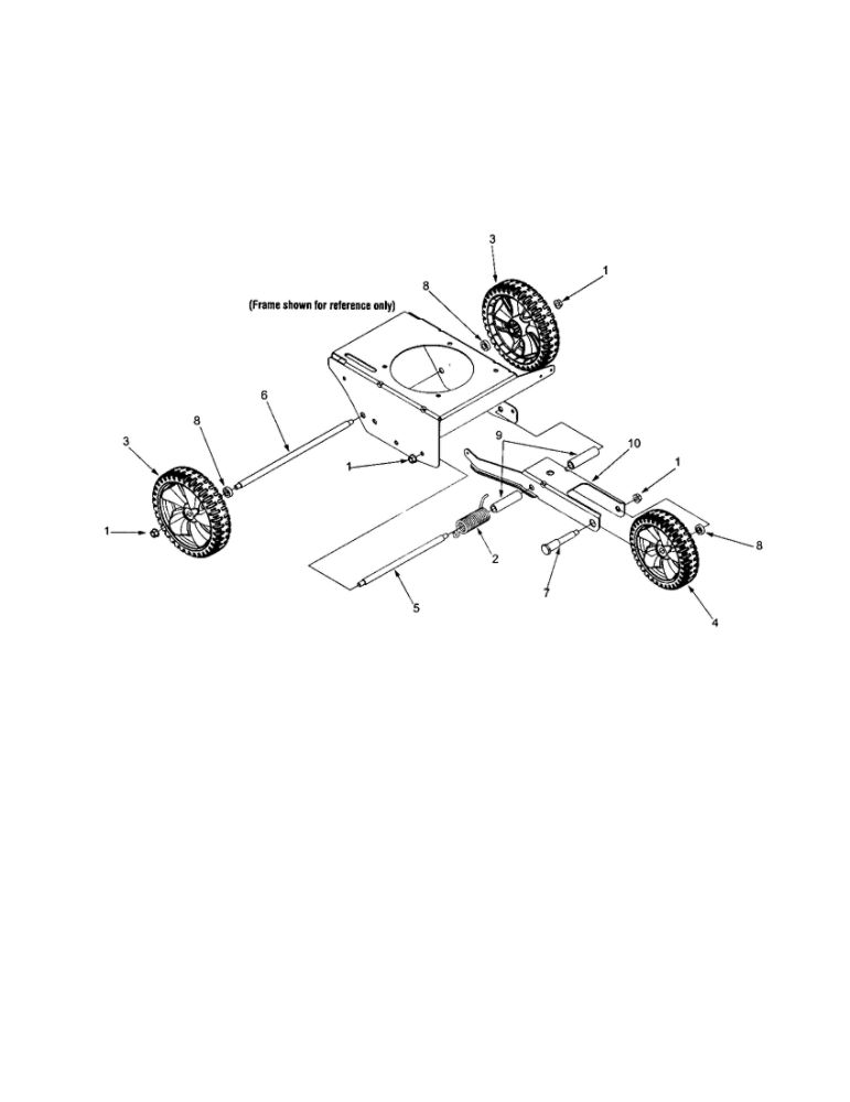 Wheel Assembly 1 Diagram and Parts List for 551  MTD Edger