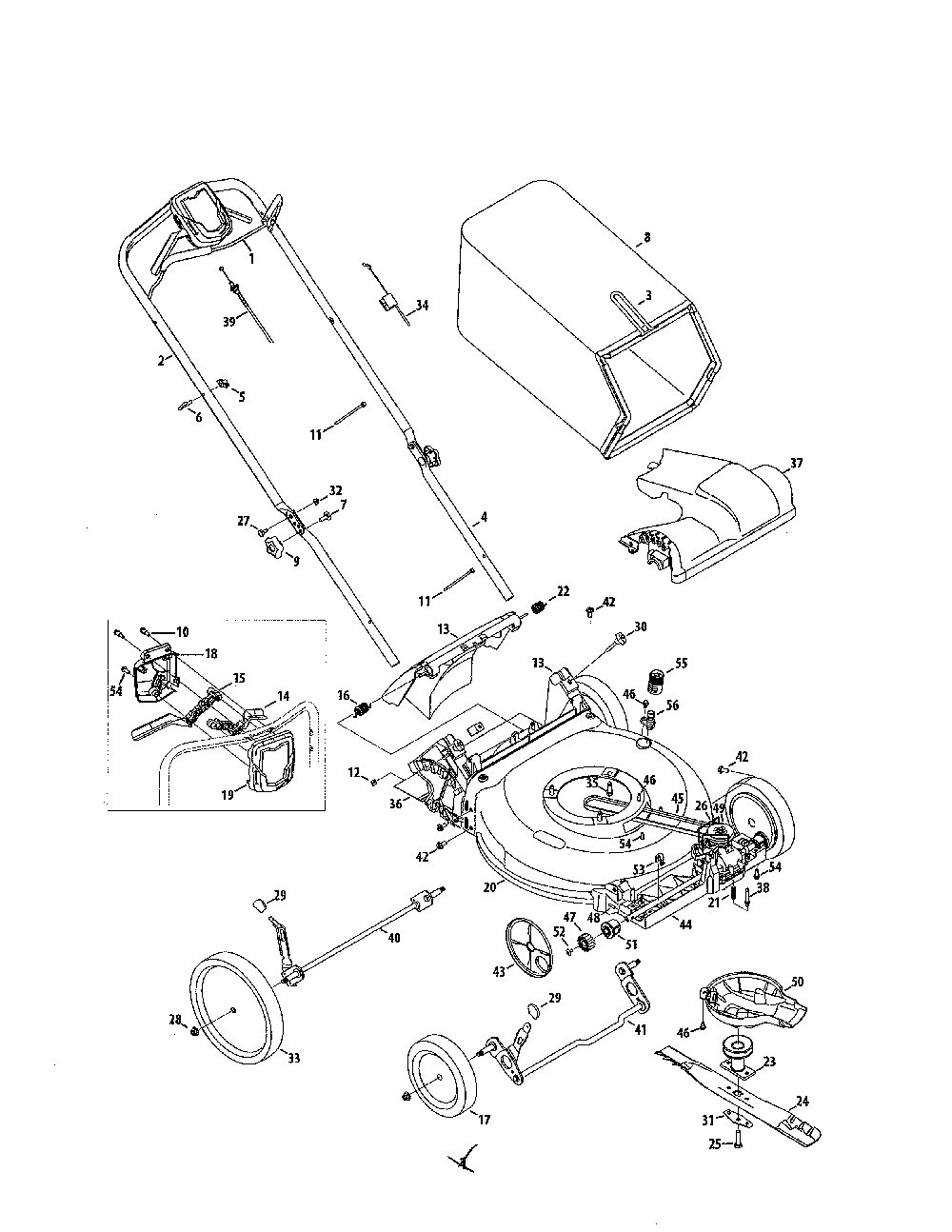 Lawn mower Diagram and Parts List for 12BVB15R799  MTD Lawn Mower