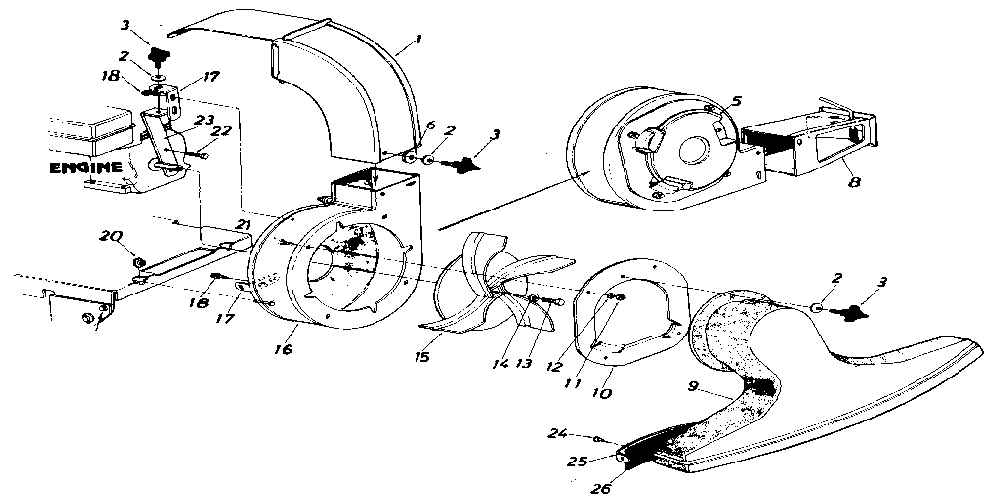 Air duct assembly Diagram and Parts List for 242687  MTD Leaf Blower / Vacuum