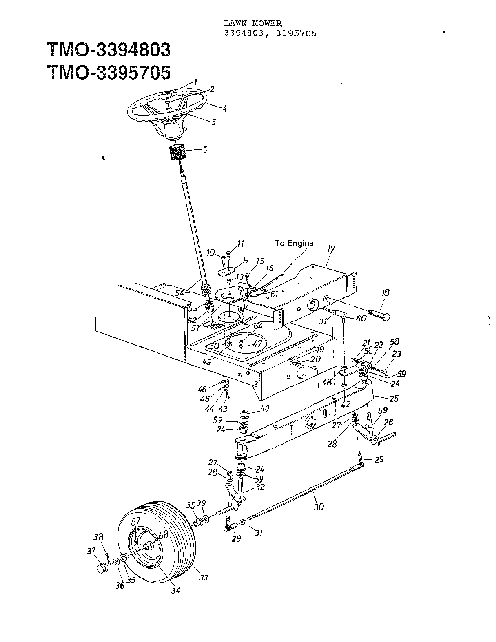 12/12.5hp 42" lawn tractors Diagram and Parts List for 3395705  MTD Lawn Tractor