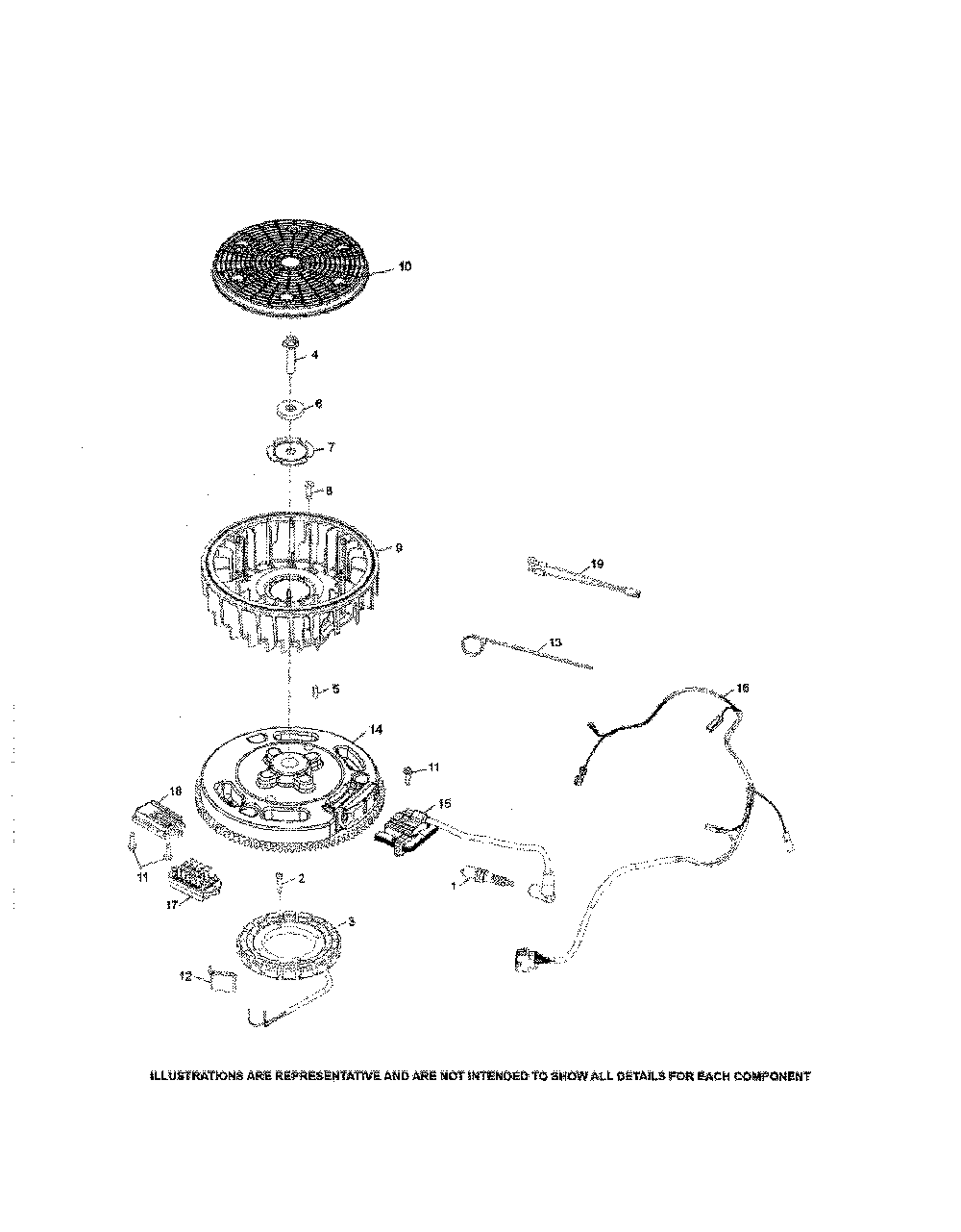 Ignition/charging Diagram and Parts List for 17BSDALB099  MTD Lawn Tractor