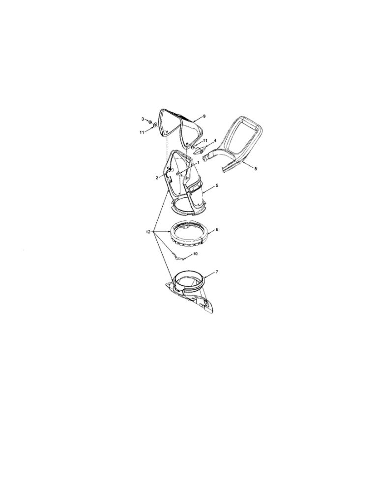 Chute Diagram and Parts List for 295  MTD Snow Blower