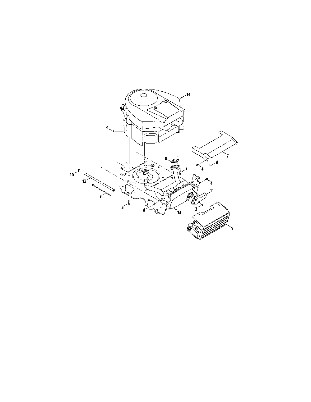 Engine accessories Diagram and Parts List for 13AR91PT299  MTD Lawn Tractor