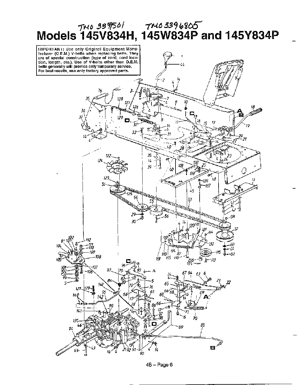 Garden tractors page 5 Diagram and Parts List for 145W834P401  MTD Lawn Tractor