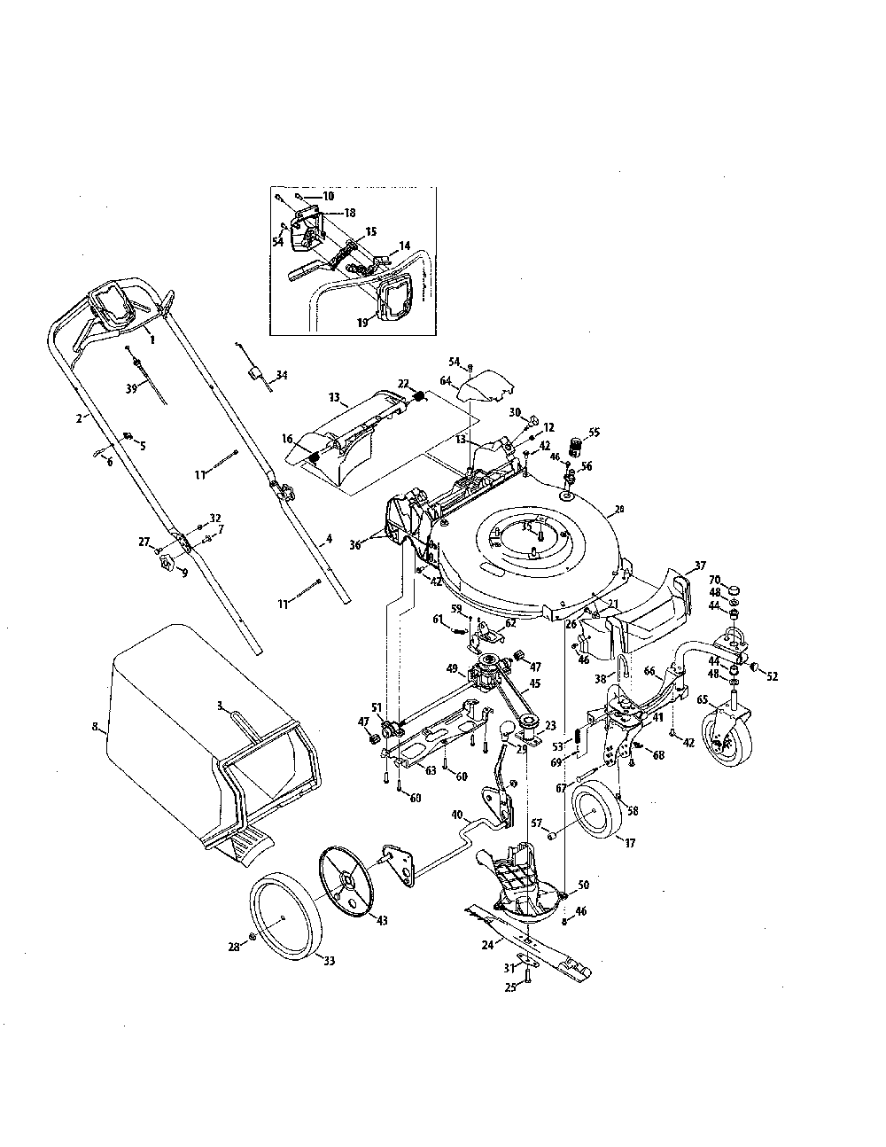 Lawn mower Diagram and Parts List for 12AVP7BB799  MTD Lawn Mower