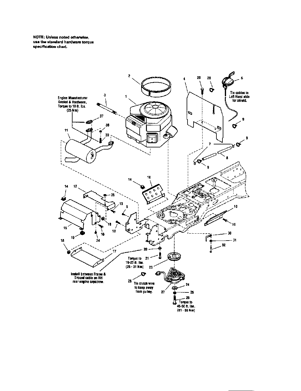 Engine-30hp b&s twin Diagram and Parts List for PGT9500  MTD Lawn Tractor