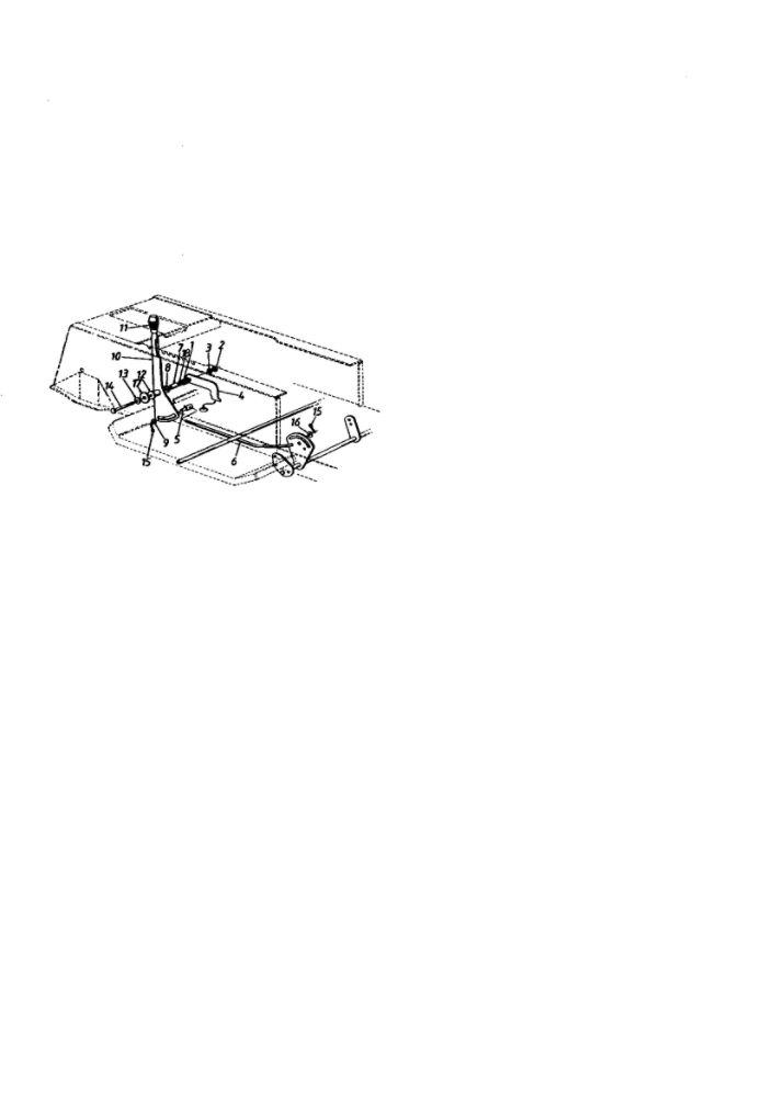 Speed Shaft Lever Diagram and Parts List for 665  MTD Lawn Tractor