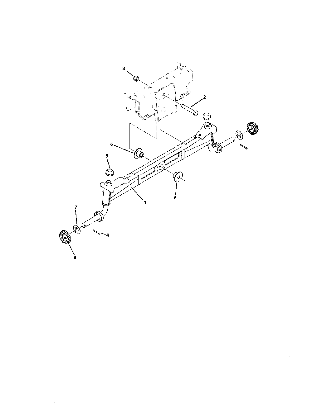 Front axle Diagram and Parts List for 13AAA1ZW099  MTD Lawn Tractor