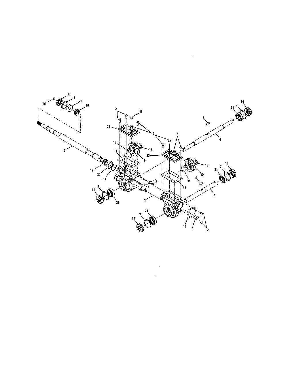 Transmission Diagram and Parts List for 21AA404B031  MTD Tiller