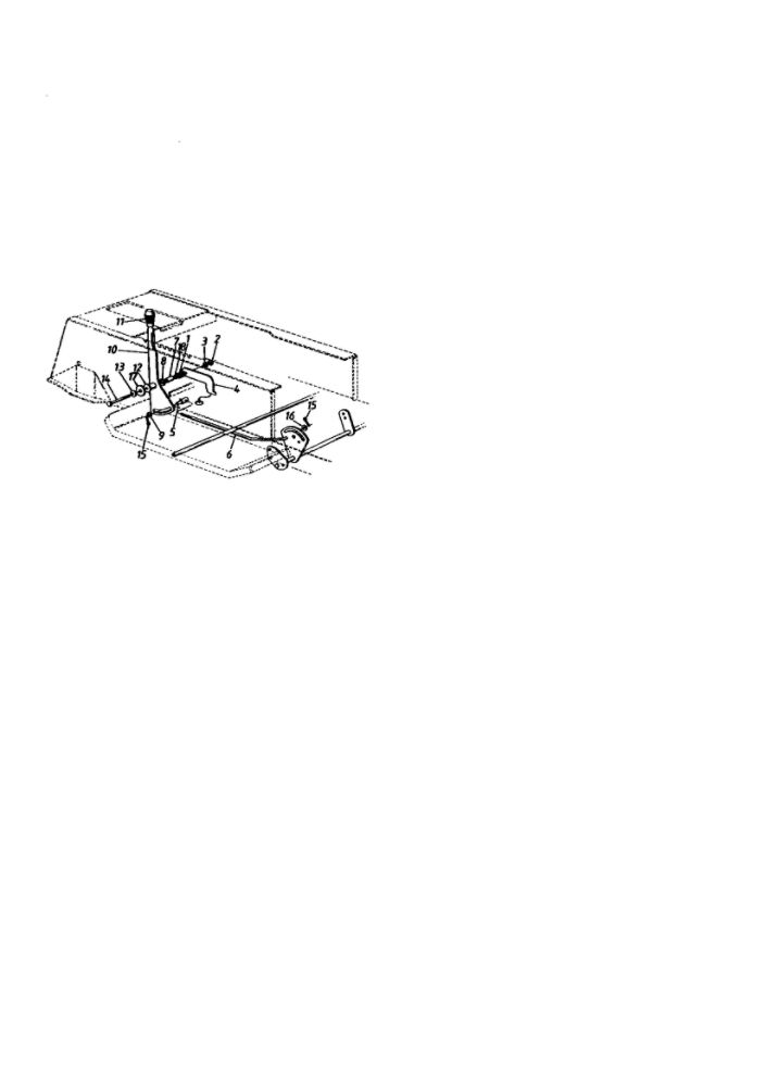 Speed Control Lever Diagram and Parts List for 674  MTD Lawn Tractor