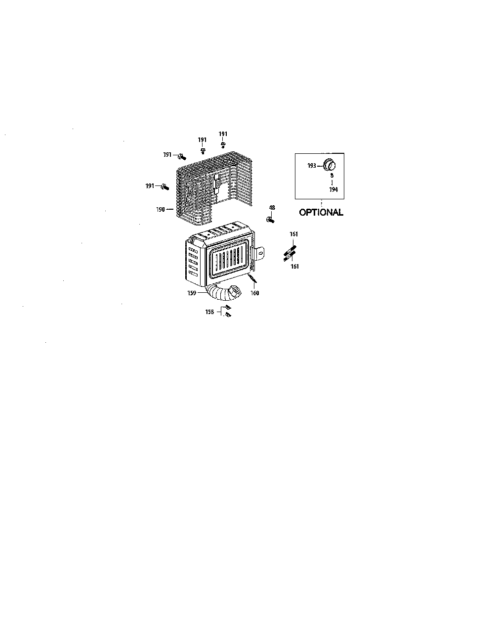 Muffler Diagram and Parts List for 13B226JD299  MTD Lawn Mower