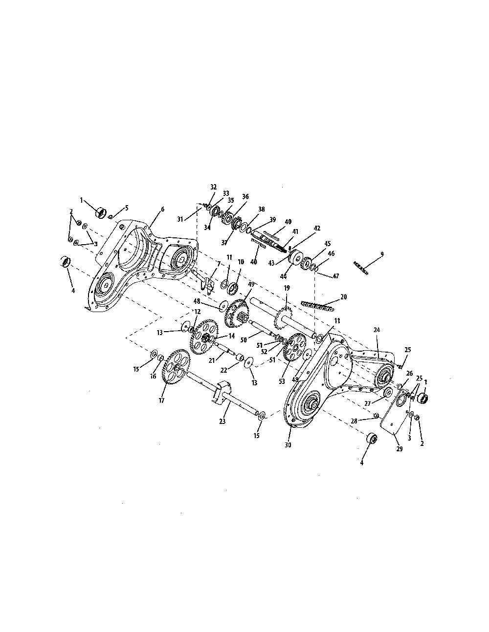 Gear case Diagram and Parts List for 21AA412A052  MTD Tiller