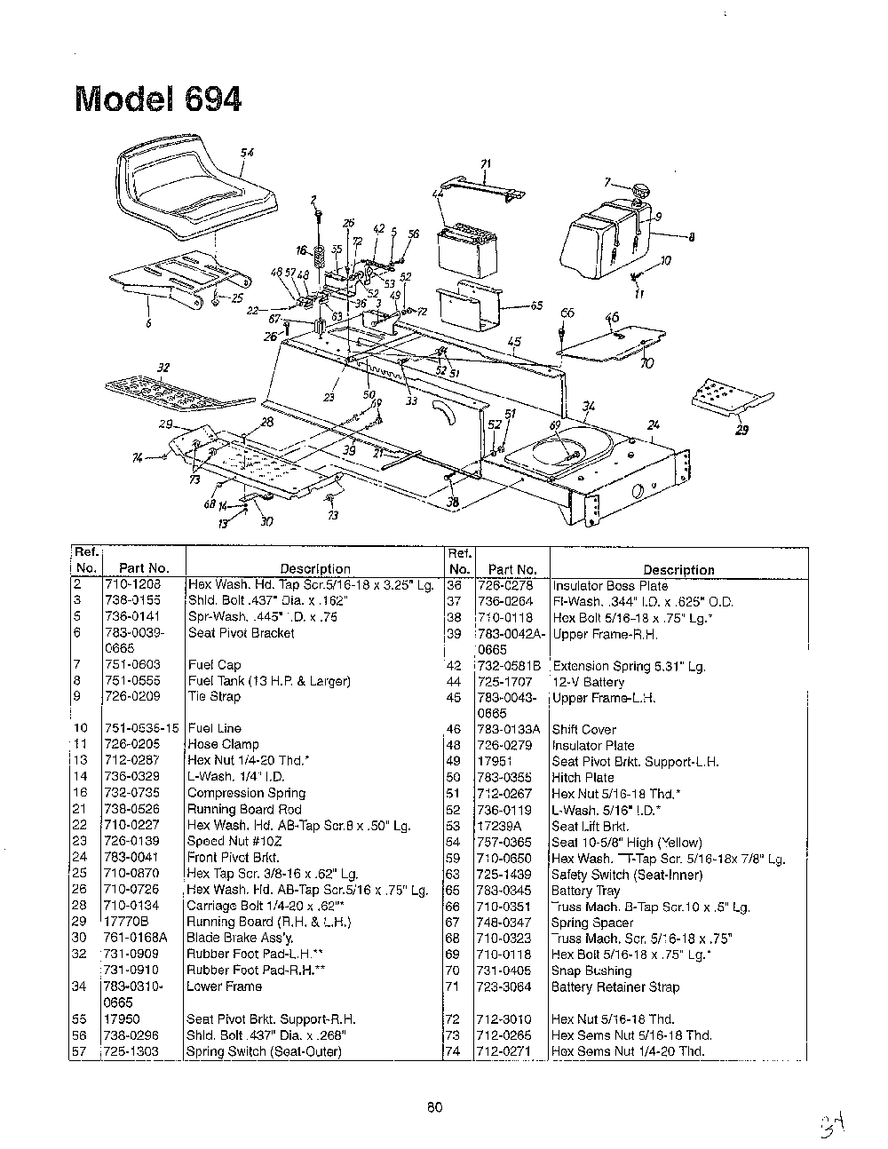 Lawn tractor Diagram and Parts List for SKU3215203  MTD Lawn Tractor