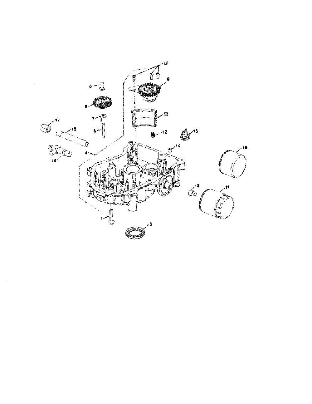 Lubrication Diagram and Parts List for 17ARCACA099  MTD Lawn Mower