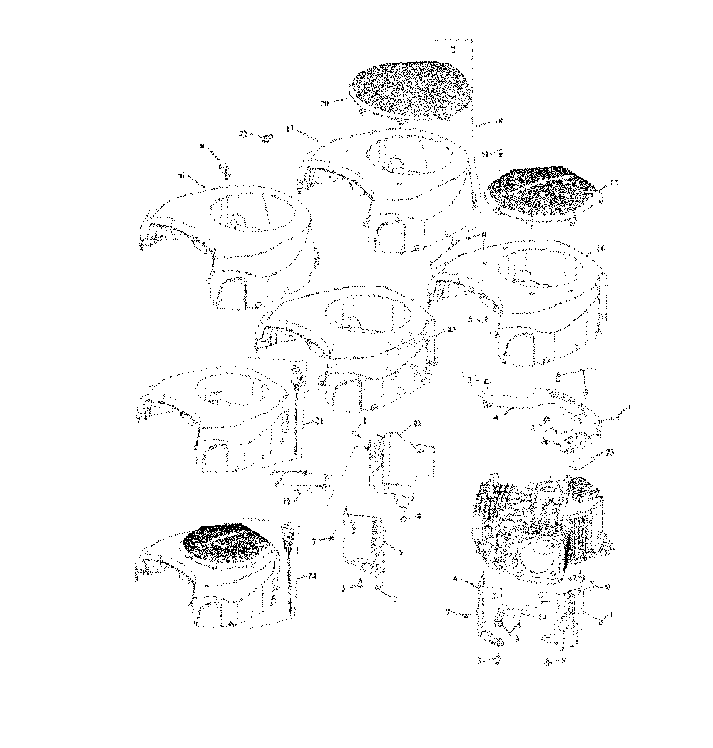 Blower housing Diagram and Parts List for 13AQA2ZW093  MTD Lawn Tractor