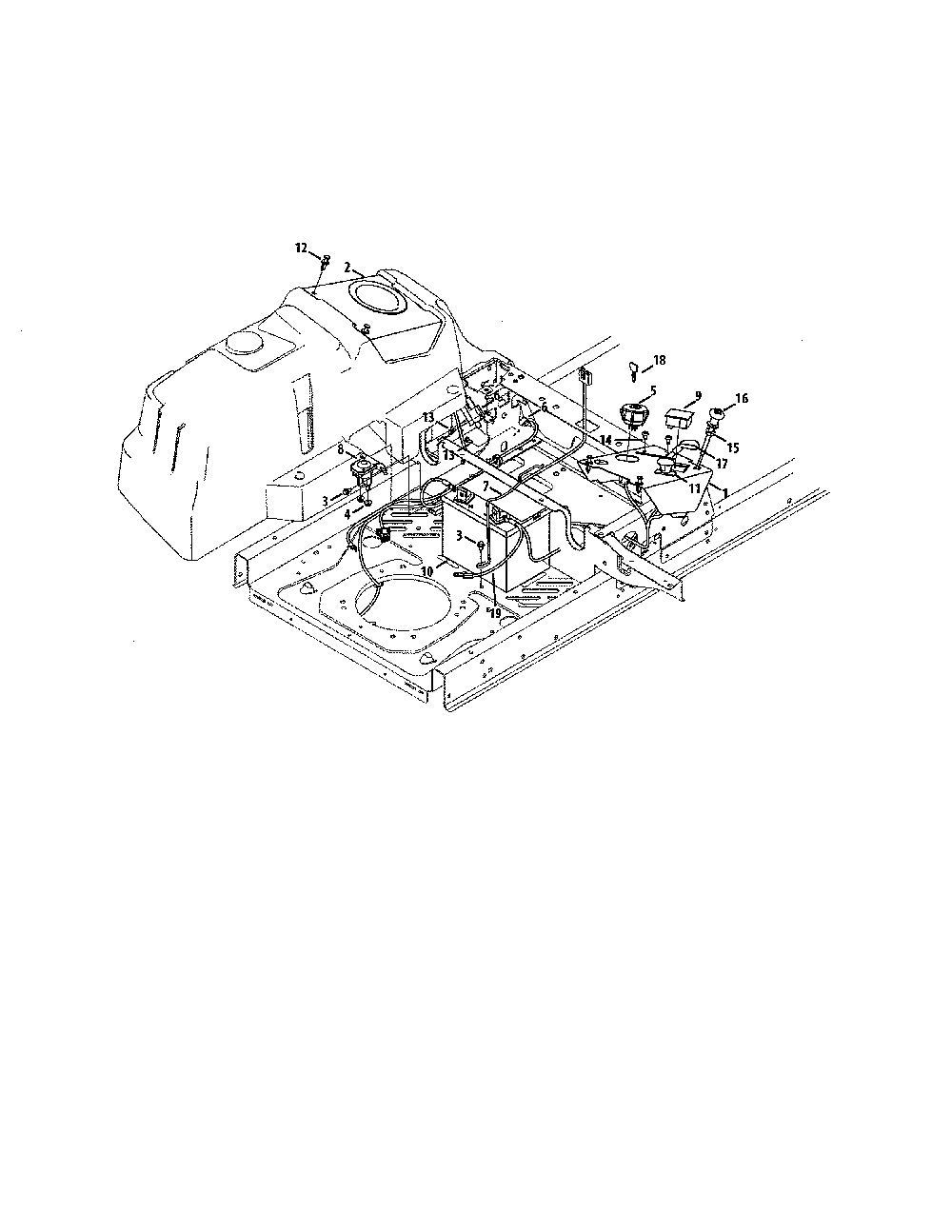 Electric pto switch/console cover Diagram and Parts List for 17BSDALD099  MTD Lawn Tractor