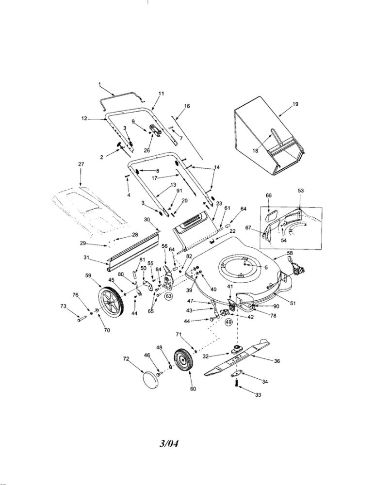 Body 2 Diagram and Parts List for 580  MTD Lawn Mower