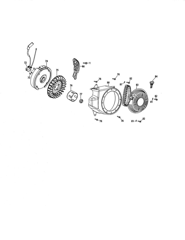 Blower Housing/Flywheel Diagram and Parts List for 952Z161-JWA-11  MTD Engine