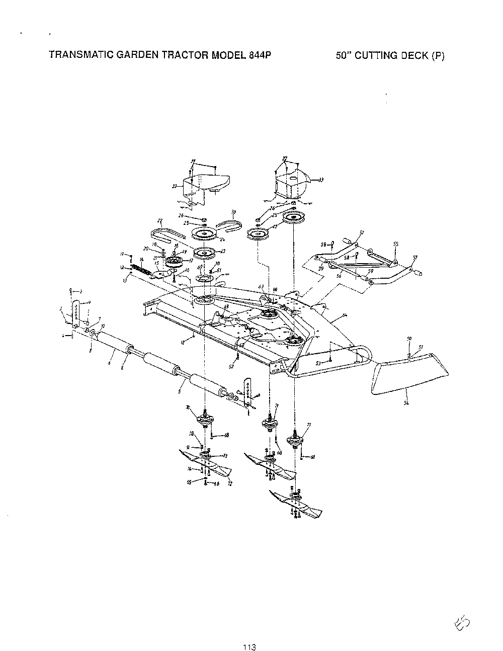 46" garden tracto-con`t on card 36 page 2 Diagram and Parts List for 14AS845H788  MTD Lawn Tractor