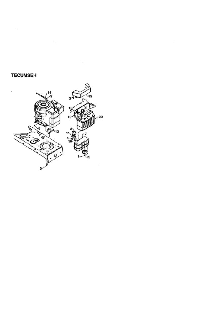 Tecumseh 2 Diagram and Parts List for 674  MTD Lawn Tractor